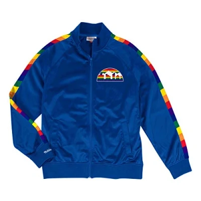 Image of Mitchell &amp; Ness Detroit Pistons Mens Blue Track Jacket Size X Large
