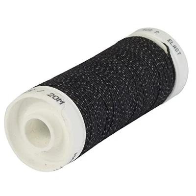Image of KORBOND 100m Black 5 x 20m Spools Elastic Ideal for Shirring, Smocking, Crafts, Repairs, Dressmaking, Quilting