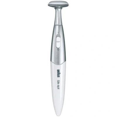 Image of Braun Silk �pil Bikini Styler, 3 in 1 Precision Trimmer with Head, Shaping Head &amp; 2 Trimming Combs, FG1100, White