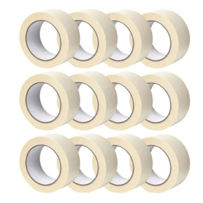 Image of Gocableties Masking Tape, Painting &amp; Decorating Strong Adhesive Tape (12, 50mm x 50m)
