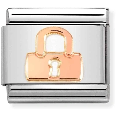 Image of Nomination Rose Gold Padlock Charm