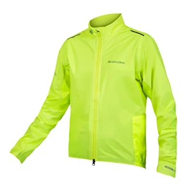 Image of Endura Men&#039;s Pro SL Road Cycling Jacket, Waterproof Shell Hi Viz Yellow, Medium
