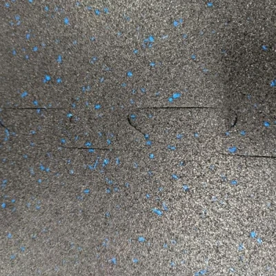 Image of Rubber Crumb Gym Floor Tiles Heavy Duty Non Slip Commercial Grade Mats 1m x (Blue Fleck, 10mm Thick)