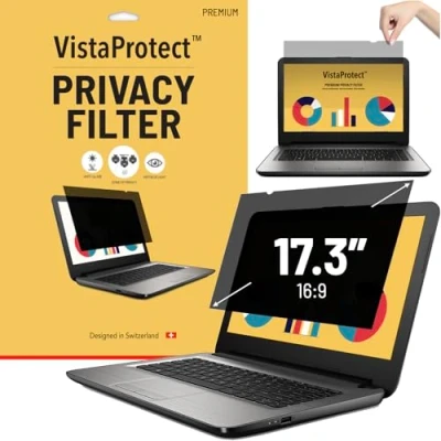 Image of VistaProtect Premium Privacy Filter &amp; Anti Blue Light Screen Protector for Laptop Computers (17.3&quot; inches)