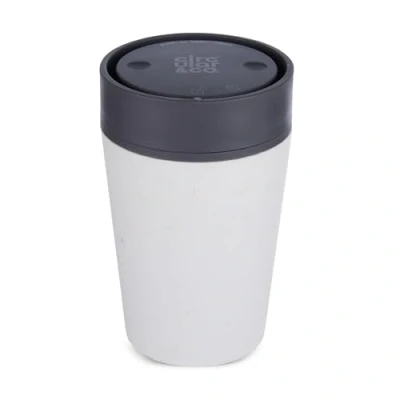 Image of Circular &amp; Co Insulated Reusable Coffee Cup 8oz/227ml Small Travel Mug 100% Leakproof Lockable Push Top, One Hand Open, 360 Drinking Tumbler Recyclable BPA Free, Dishwasher Safe