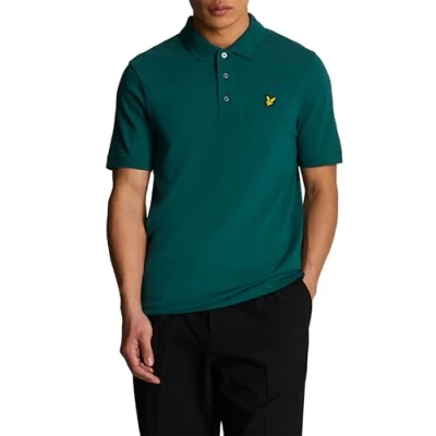 Image of Lyle and Scott Polo Plain Dark Green size S