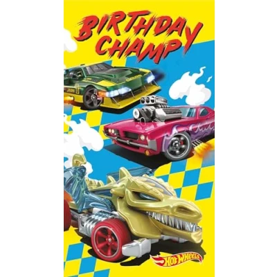 Image of HOT WHEELS BIRTHDAY CARD &#039;BIRTHDAY CHAMP&#039;