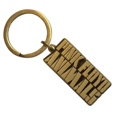 Image of Pink Floyd Animals Gold Text Logo Keychain One Size