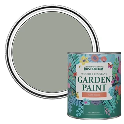 Image of Rust Oleum Green Mould Resistant Garden Paint In Satin Finish Tea Leaf 750ml