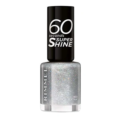 Image of Rimmel 60 Seconds Glitter Nail Polish, 833 Extra, 8 ml
