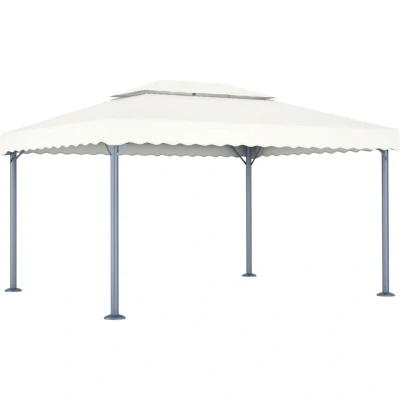 Image of vidaXL Gazebo 400x300 cm Cream Aluminium