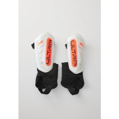 Image of Puma Ultra FLEX Ankle Unisex Shin pads, Size: Medium, White/glowing red