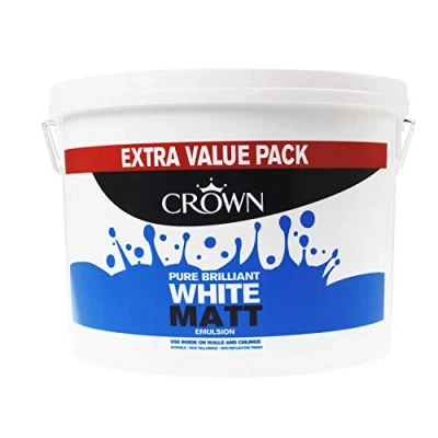 Image of CROWN Matt Emulsion Paint 7.5L Pure Brilliant White
