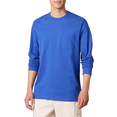 Image of Amazon Essentials Men&#039;s Regular Fit Long Sleeve T Shirt, Bright Blue, L
