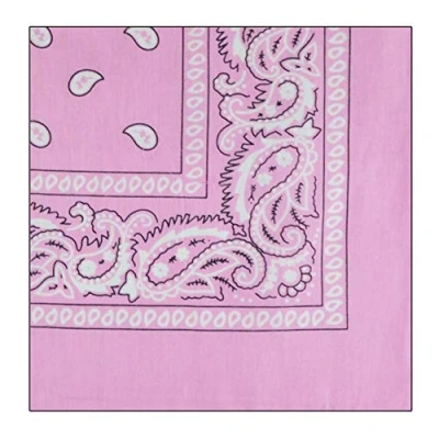 Image of SpirWoRchlan Bandanas, Paisley Bandanas Multifunction Colored Cycling Headband Neckerchief Handkerchief for Men Women Hip Hop Sporting Pink