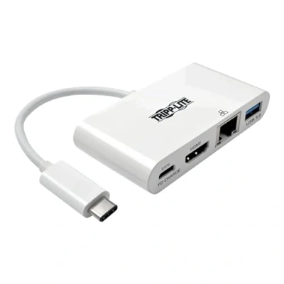 Image of Tripp Lite U444 06N HGU C USB (Type C) to HDMI Adapter with A, PD Charging and Gigabit Ethernet, 3.1 Gen 1, Thunderbolt 3 Compatible, 1080p