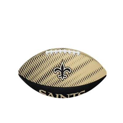 Image of Wilson NFL Team Tailgate American Football, Rubber, Black / Gold, Junior