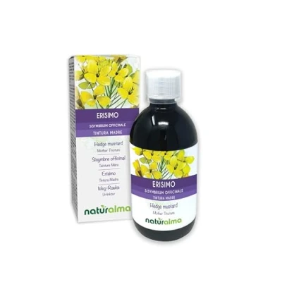 Image of Hedge Mustard or Singer’s Plant (Sisymbrium officinale) Flowering Tops Alcohol Free Mother Tincture Naturalma Liquid Extract Drops 500 ml Food Supplement Vegan