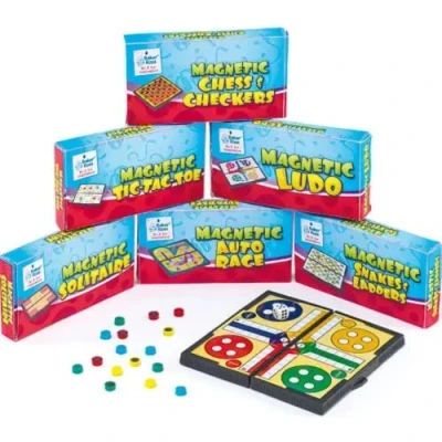 Image of Baker Ross P591 Mini Travel Games for Kids, Perfect Fun on The Go, at Home or with Friends Parties (Pack of 6), Assorted, Pack 1