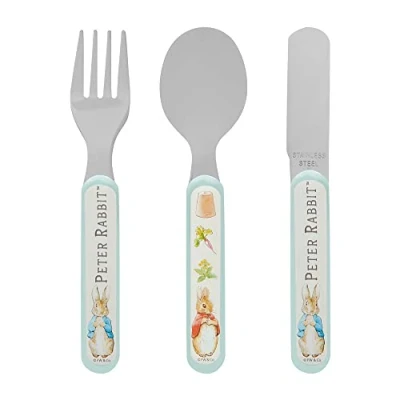 Image of Peter Rabbit Classic 3 Piece Metal Cutlery Set