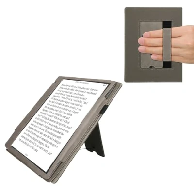 Image of kwmobile Case Compatible with Pocketbook InkPad Eo/Bigme InkNote Color+ Cover for eReader Magnetic Closure Grey