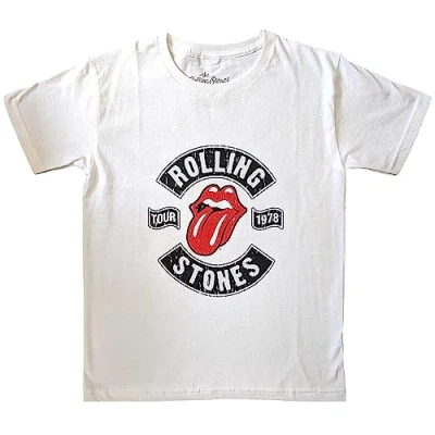 Image of Rolling Stones The Childrens/Kids US Tour 1978 Cotton T Shirt (5 6 Years) (White)
