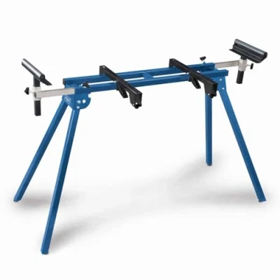 Image of Scheppach UMF1550 Mitre Saw Stand Foldable, Portable &amp; Compact Universal Base 150kg Load 195cm Extendable Arms 38.4cm Support Width Woodworking DIY Workshop