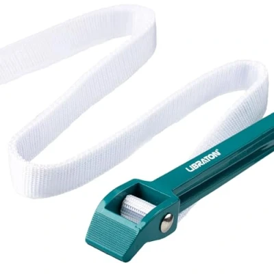 Image of LIBRATON Strap Wrench, Nylon Oil Filter Adjustable Belt 300mm Removal Tool, Hand Pipe for Tighten Loosen Plumbing, Shower Heads, Glue Joints, Jar