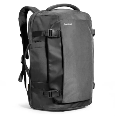 Image of tomtoc Travel Backpack 40L, TSA Friendly Flight Approved Carry on Luggage Hand Backpack, Spill resistant Lightweight Business Rucksack, Durable Large Weekender Bag Daypack Fits 17.3 Inch Laptop