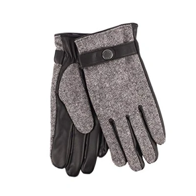 Image of Heritage Traditions Tweed Stud Boxed Driving Gloves (Salt &amp; Pepper)