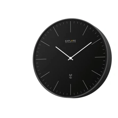 Image of Explore Scientific Wall Clock Diameter 25 cm, Black, Normal
