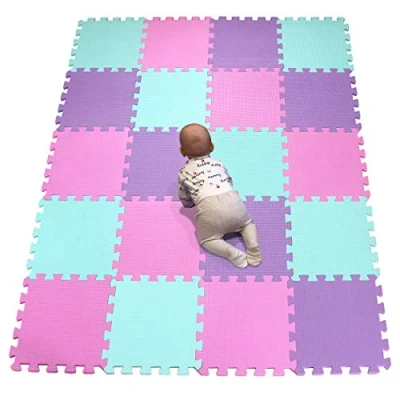Image of YIMINYUER® 20 Tiles (30cmx30cmx1cm Each Tile) Baby Soft Puzzle Play Mats, Kids Thick EVA Foam Floor, Toddlers &amp; Children&#039;s Interlocking Mat R03R08R11G301020