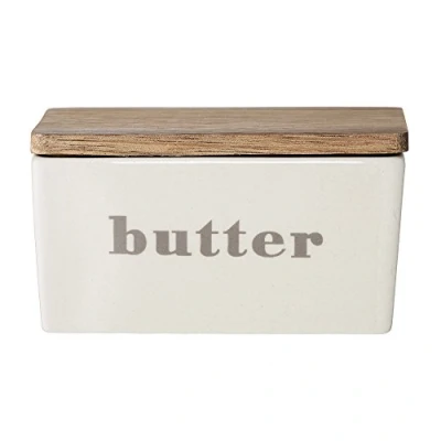 Image of Bloomingville Butter Box Grey Stoneware,12.5cm,21109494