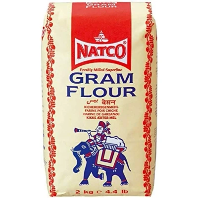 Image of 2kg Natco Gram Flour Besan Chickpeas for Pakoras Onion Bhajis