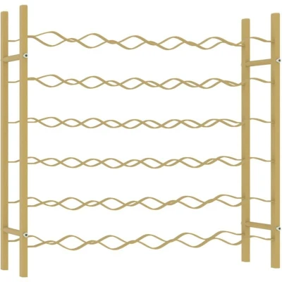 Image of vidaXL Wine Rack for 36 Bottles Gold Metal