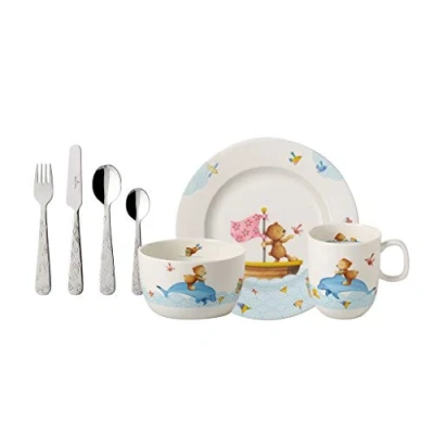 Image of Happy As A Bear Villeroy &amp; Boch 7 Piece Children&#039;s Set