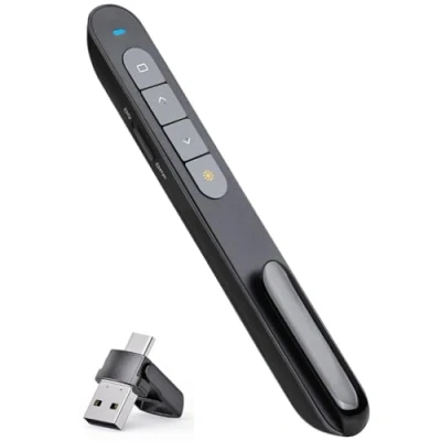 Image of 2 in 1 USB Type C Presentation Clicker for PowerPoint Remote, Hyperlink Wireless Presenter Remote Pointer,USB Slide Advancer PPT Computer Laptop Mac