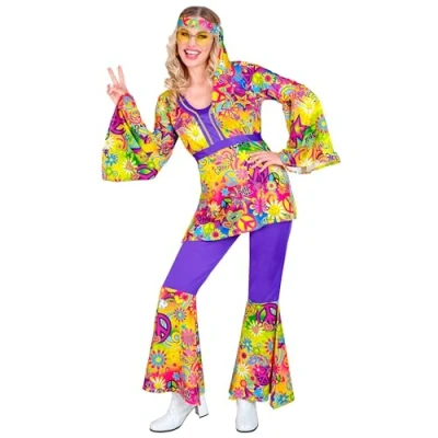 Image of Widmann 21931 60s hippie style costume, Multicoloured, S