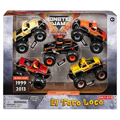 Image of Monster Jam El Toro Loco Evolution Edition 5 Pack 1:64 Scale Diecast Trucks