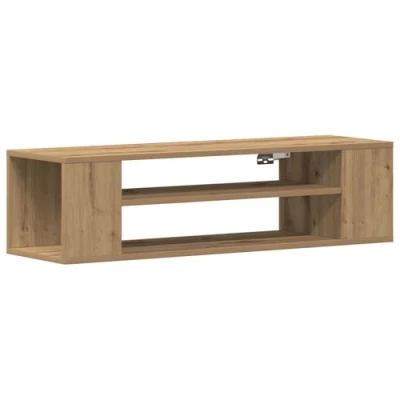 Image of vidaXL Wall Mounted TV Cabinet in Artisan Oak 100x30x26.5 cm, Made from Engineered Wood