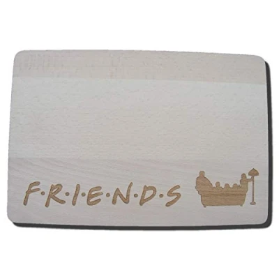 Image of Friends TV Show Wooden Chopping Cutting Cheese Board Place MAT Gift Present