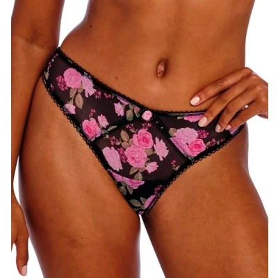Image of Freya Womens Rose Blossom Brief Black Polyamide Size Large