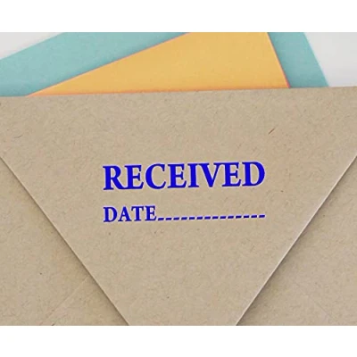 Image of Received Date Self Inking Rubber Stamp Custom Colop Office Stationary P20 Mini Stamper