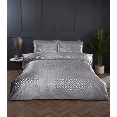 Image of Rapport Home Bellagio Duvet Cover Set (Single, Silver)