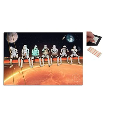 Image of Bundle 2 Items Star Wars Original Stormtrooper On Girder Poster 91.5 x 61cms (36 24 Inches) and a Set of 4 Repositionable Adhesive Pads For Easy Wall Fixing