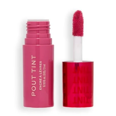 Image of Makeup Revolution, Pout Tint, Lightweight Lip Buildable Colour, Hydrating Formula with Gloss to Stain Finish, Mad About Mauve, 3ml