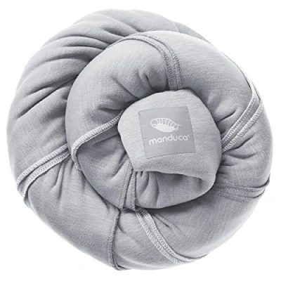 Image of manduca Sling &gt; Lightgrey &lt; Stretchy Baby wrap Elastic Carrier for Newborns from Birth Made of Soft Jersey Fabric Without Elastane in 100% Cotton (Organic) one Size fits All