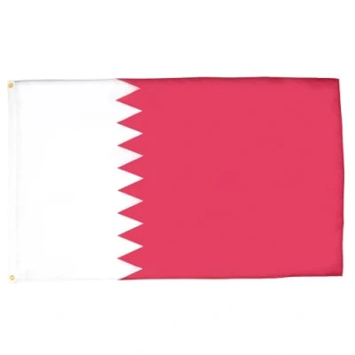 Image of AZ Flag Bahrain 2x3 Ft 100D Polyester Banner with Two Metal Grommets Fade Resistant Vivid Colors 2&#039; x 3&#039; Feet 90x60 Cm