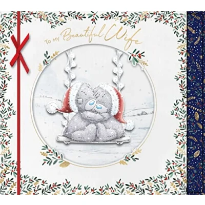 Image of Me to You Wife Bears On Swing Christmas card