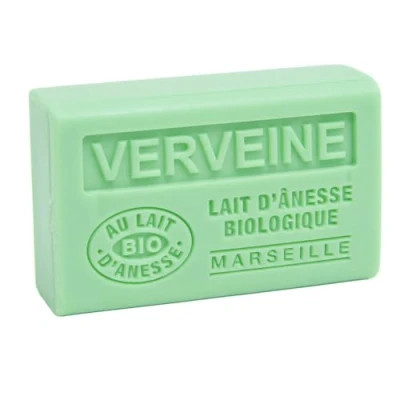 Image of Label Provence Nature Savon de Marseille French Soap Made With Fresh Organic Donkey Milk Verbena Fragrance 60 Gram Bar